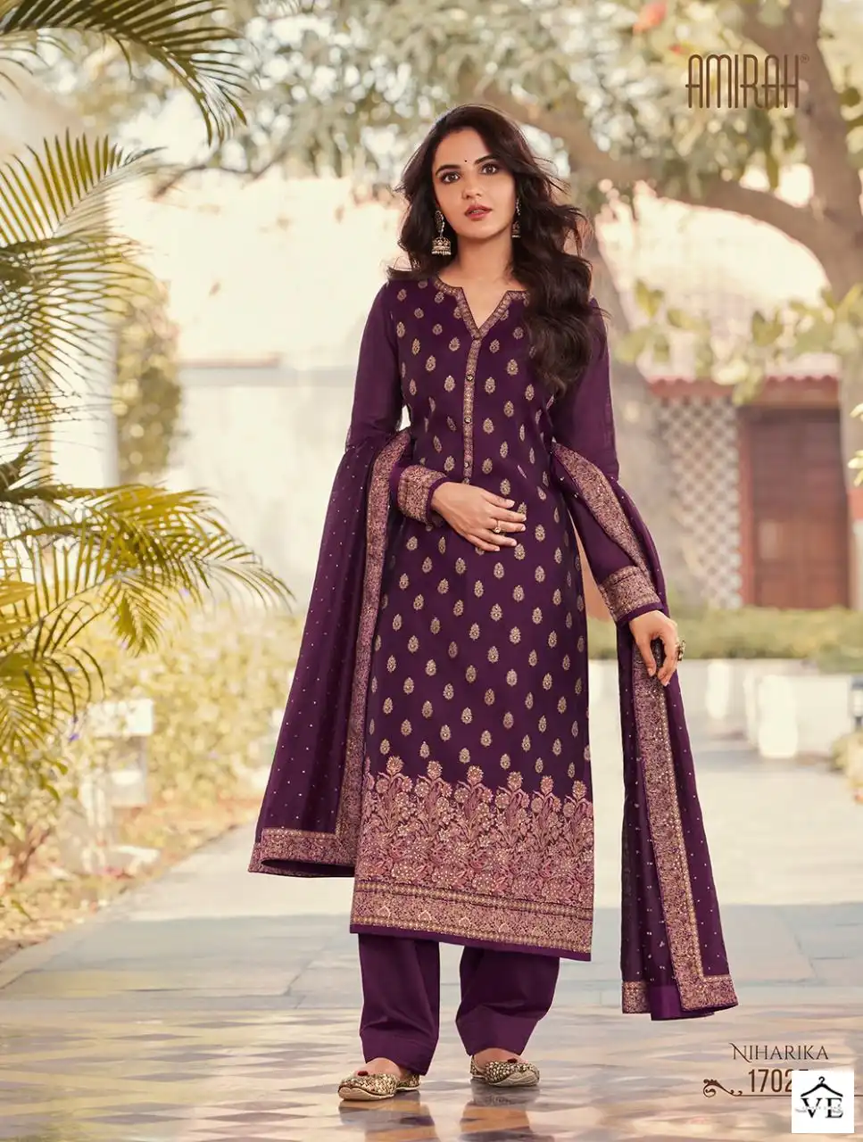 Amirah Niharika Sansui Minakari Jacquard Wholesale Traditional Salwar Suit Catalog — Wholesale Salwar Suits, MPA wholesale from Surat - Gallery Image 5