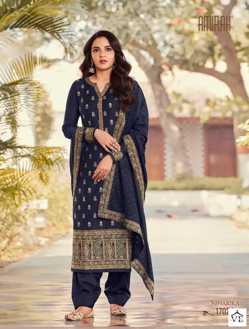 Amirah Niharika Sansui Minakari Jacquard Wholesale Traditional Salwar Suit Catalog — Wholesale Salwar Suits, MPA wholesale from Surat - Gallery Image 4