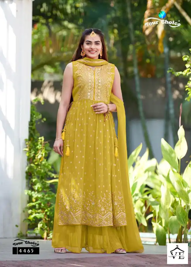 Your Choice Nykaa-3 Blooming Georgette Wholesale Nyra Cut Readymade Suit Catalog — Wholesale Salwar Suits, MPA wholesale from Surat — view 6