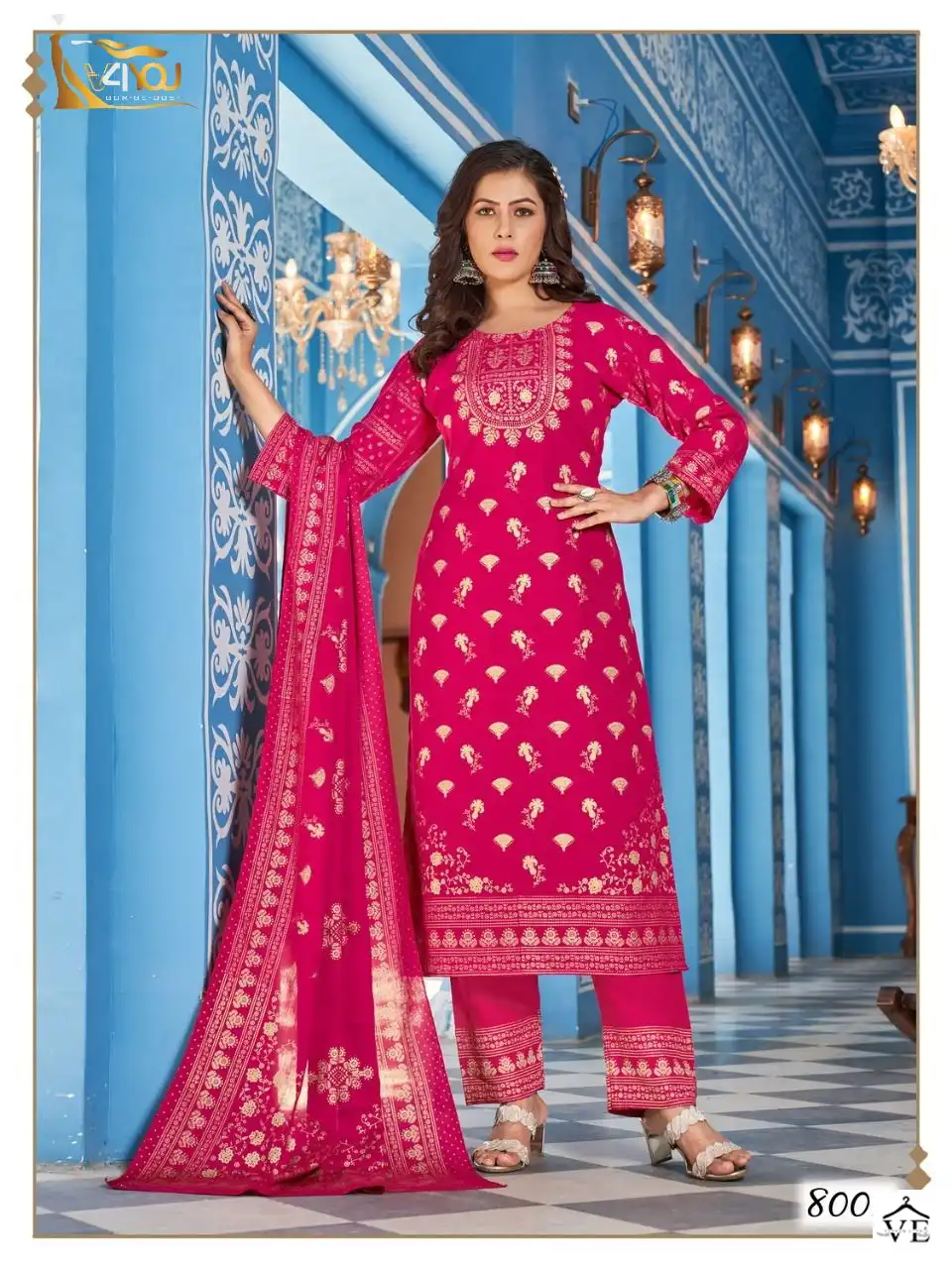 Banwery Nykaa Vol 8 Heavy 14Kg Rayon Wholesale Readymade Suits Catalog — Wholesale Salwar Suits, Banwery wholesale from Surat - Gallery Image 4