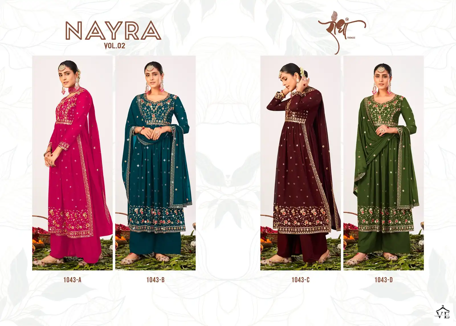 Radha Trendz Nyra Vol 2 Georgette Wholesale Wedding Suits Catalog — Wholesale Salwar Suits, MPA wholesale from Surat — view 5