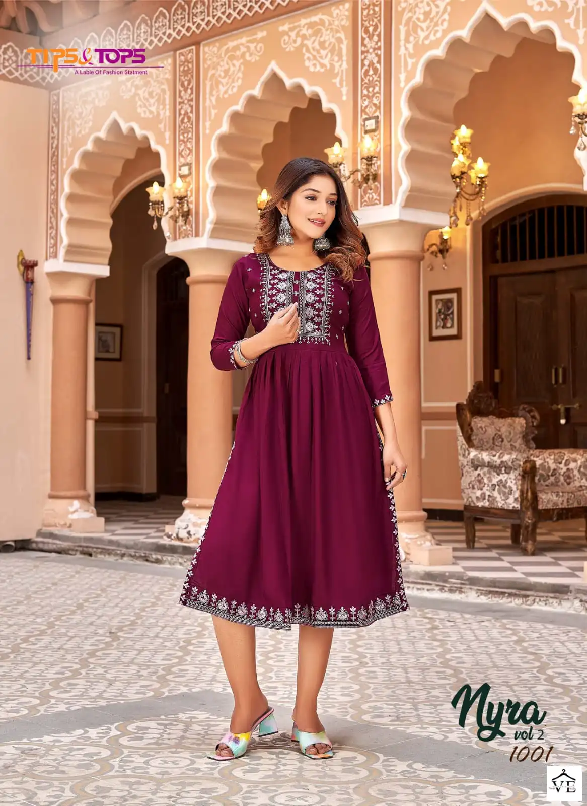 Tips &amp; Tops Nyra Vol 2 Heavy Rayon Slub Wholesale Kurti Catalog — Wholesale Kurtis, MPA wholesale from Surat — view 2