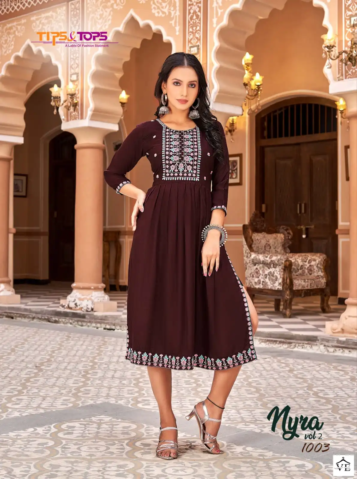 Tips &amp; Tops Nyra Vol 2 Heavy Rayon Slub Wholesale Kurti Catalog — Wholesale Kurtis, MPA wholesale from Surat — view 5