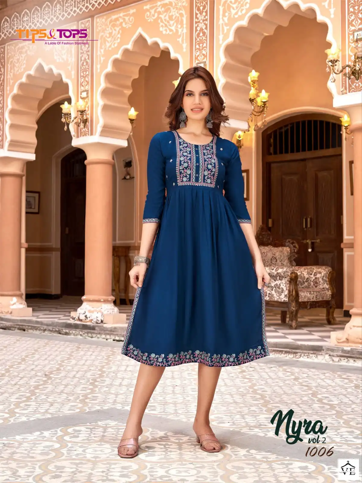 Tips & Tops Nyra Vol 2 Heavy Rayon Slub Wholesale Kurti Catalog - Image 2
