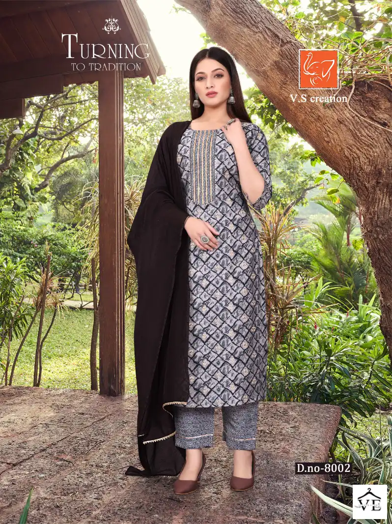 Vardan Ethnic Nandini Heavy Viscose Chanderi Wholesale Readymade Salwar Suit Catalog — Wholesale Salwar Suits, MPA wholesale from Surat - Gallery Image 2