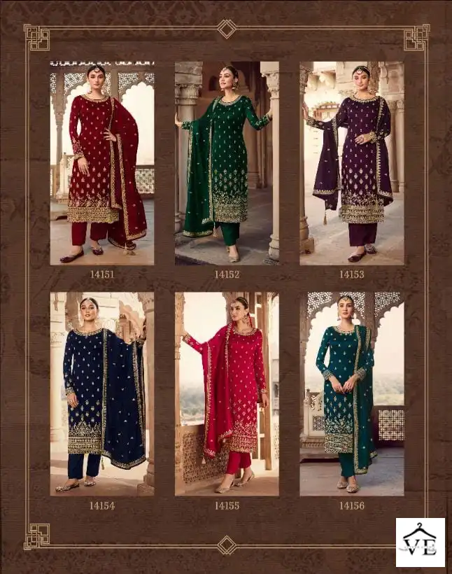 Zisa Nargis Blooming Silk Georgette Wholesale Designer Suits Catalog — Wholesale Salwar Suits, MPA wholesale from Surat — view 7