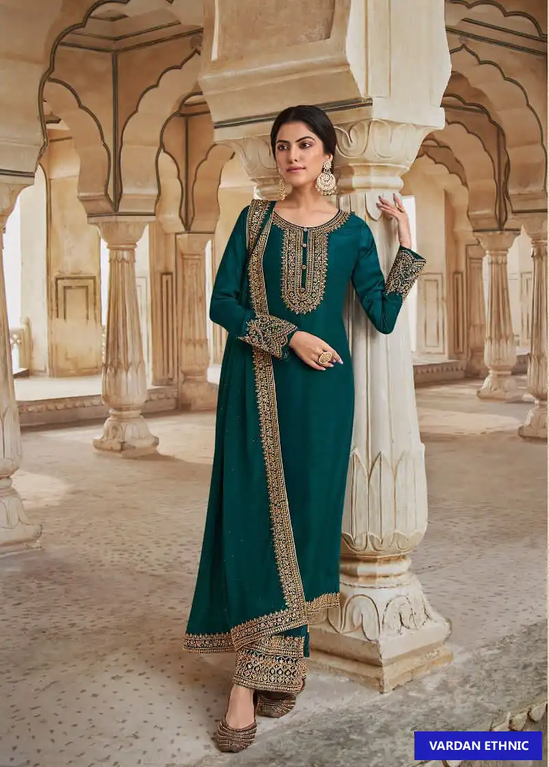 Lt Nitya Vol 186 Dola Silk Wholesale Designer Salwar Suit Catalog — Wholesale Salwar Suits, MPA wholesale from Surat - Gallery Image 6