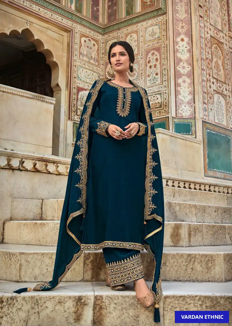 Lt Nitya Vol 186 Dola Silk Wholesale Designer Salwar Suit Catalog — Wholesale Salwar Suits, MPA wholesale from Surat - Gallery Image 2