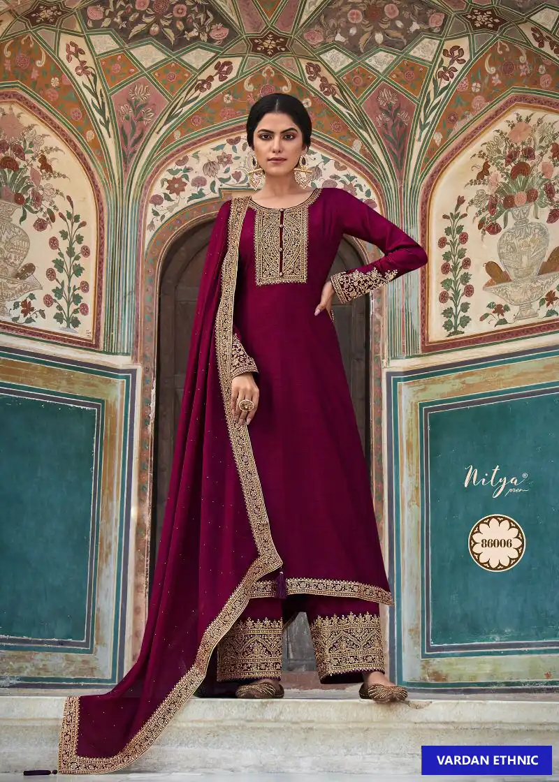 Lt Nitya Vol 186 Dola Silk Wholesale Designer Salwar Suit Catalog — Wholesale Salwar Suits, MPA wholesale from Surat - Gallery Image 4