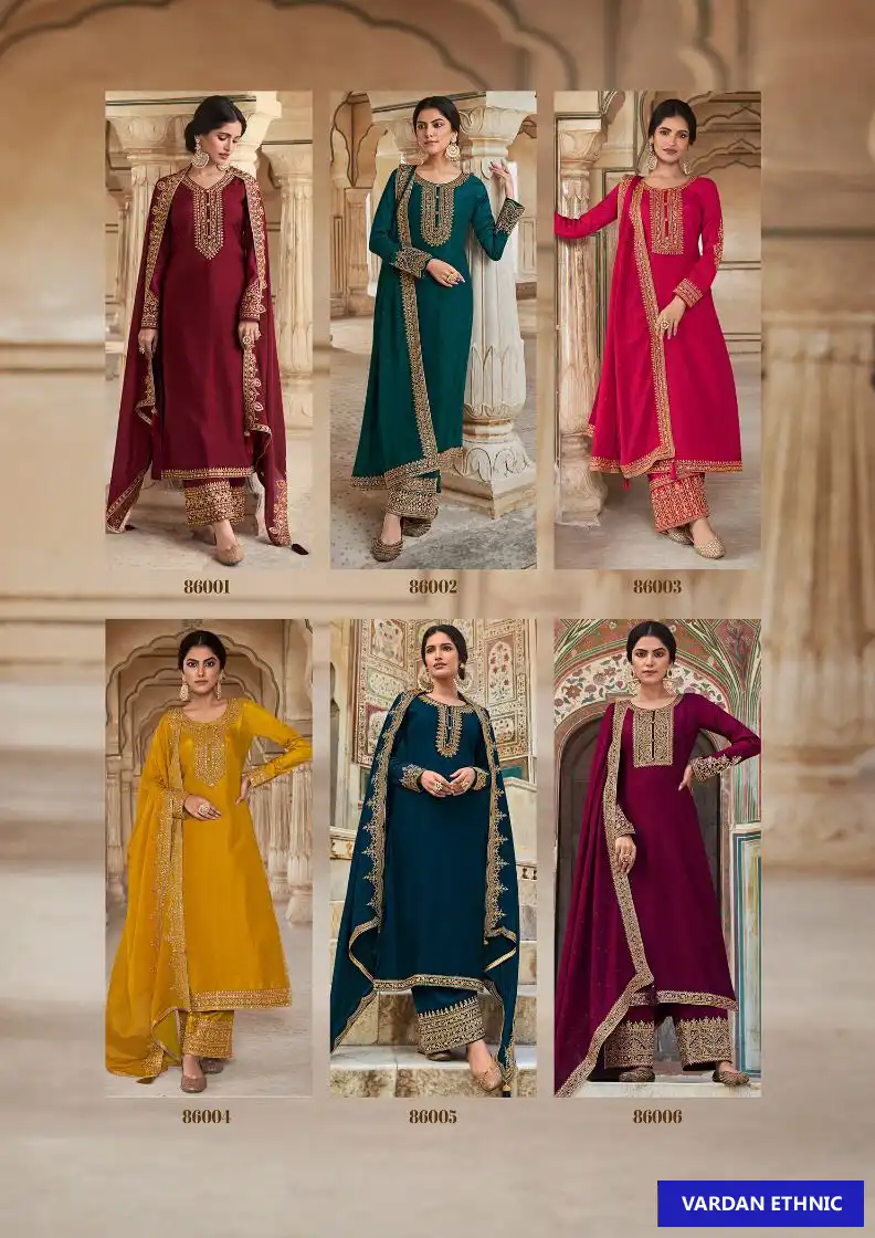 Lt Nitya Vol 186 Dola Silk Wholesale Designer Salwar Suit Catalog — Wholesale Salwar Suits, MPA wholesale from Surat — view 7