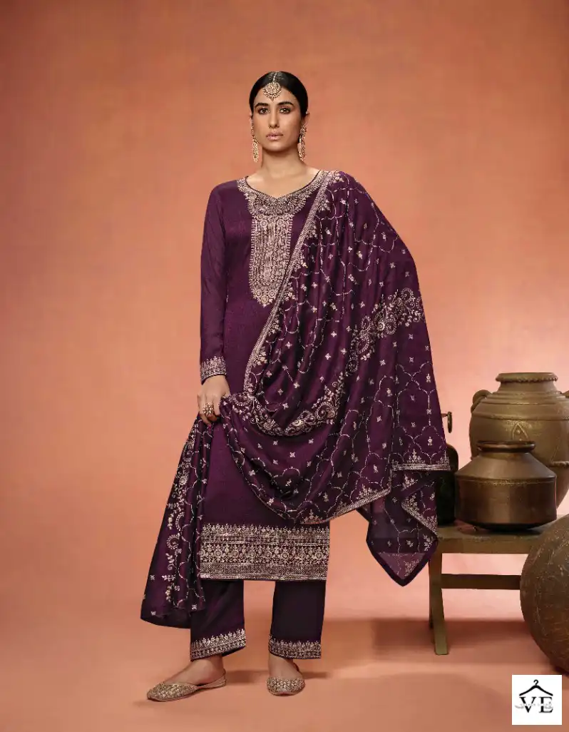 Zisa Noor Blooming Silk Georgette Wholesale Designer Suit Catalog - Image 2