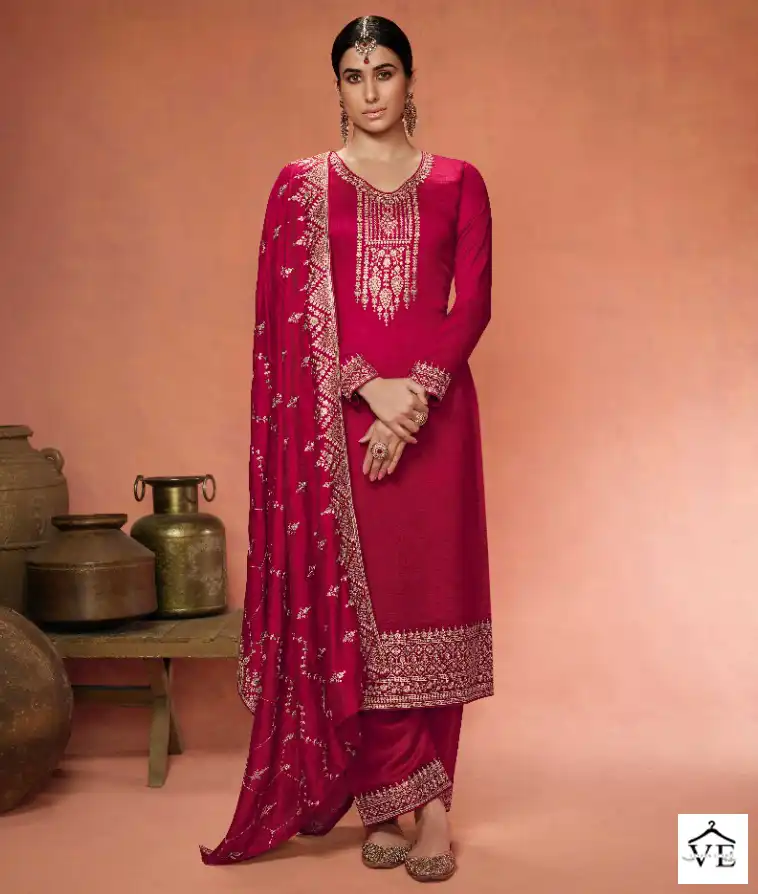 Zisa Noor Blooming Silk Georgette Wholesale Designer Suit Catalog