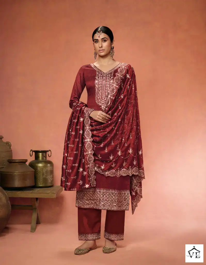 Zisa Noor Blooming Silk Georgette Wholesale Designer Suit Catalog - Image 4