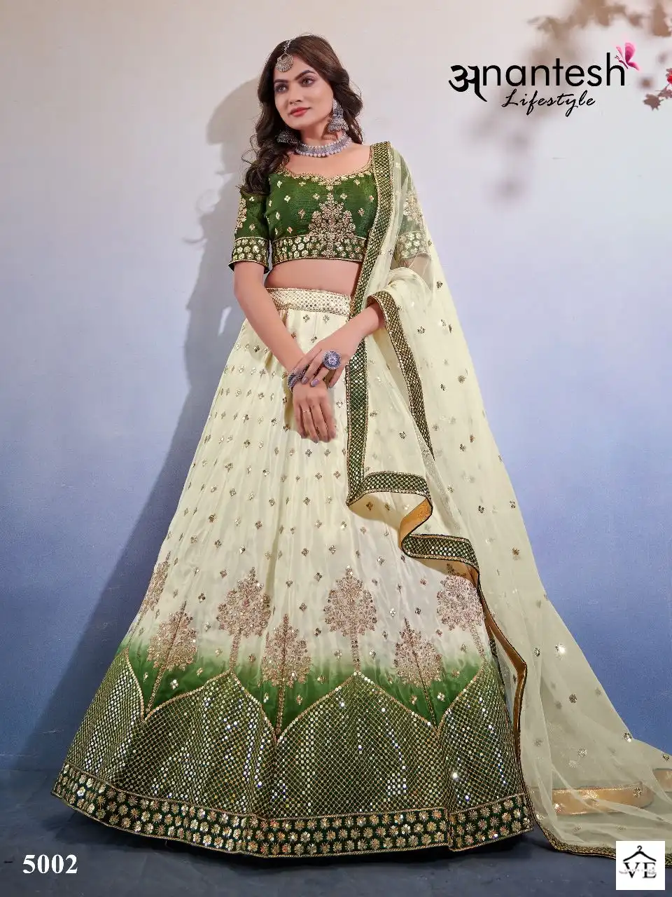 Anantesh Occasions Vol 1 Premium Chinon Wholesale Lehenga Catalog — Wholesale Lehenga, MPA wholesale from Surat — view 2