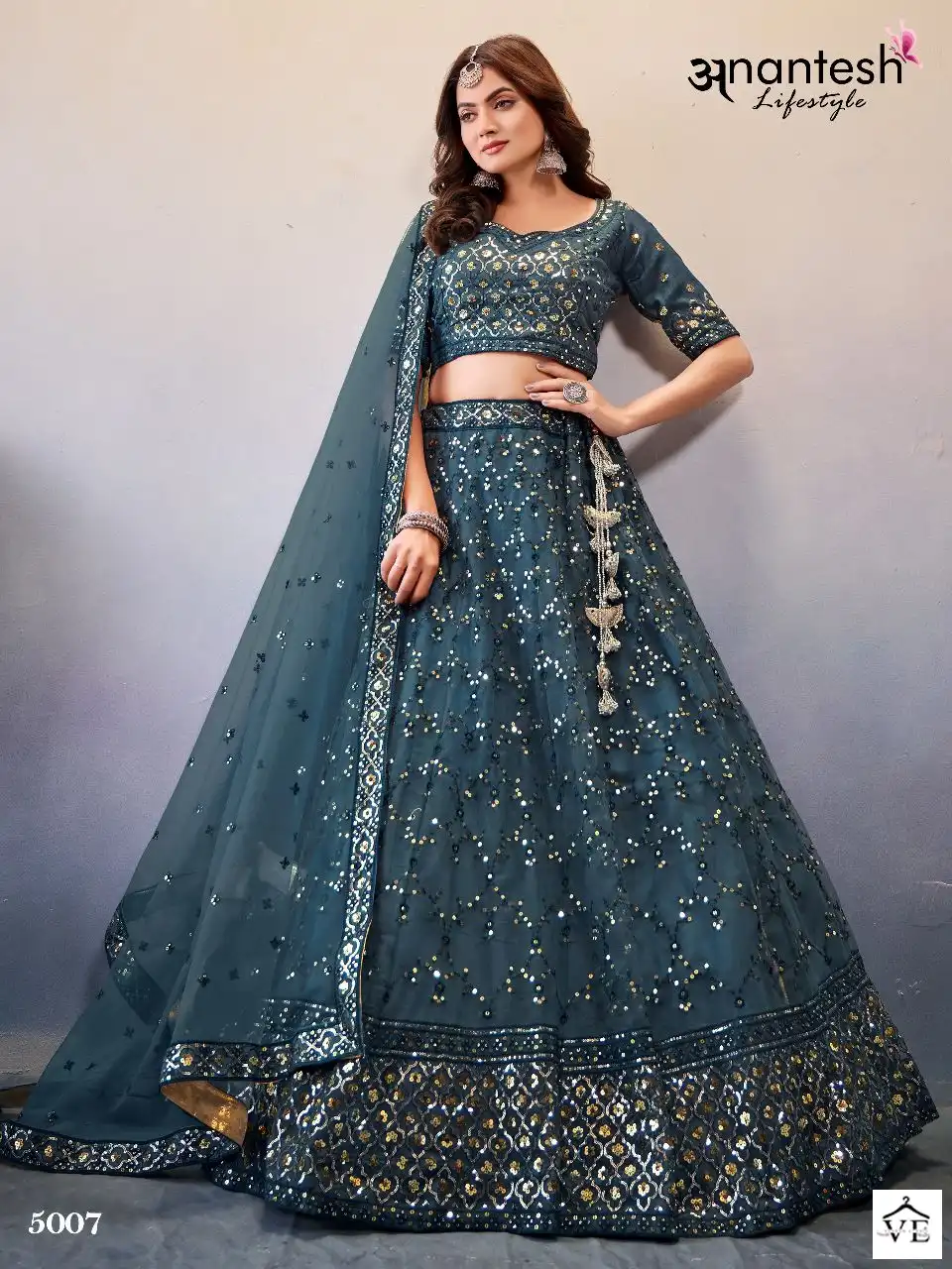 Anantesh Occasions Vol 2 Premium Butterfly Net Wholesale Lehenga Catalog — Wholesale Lehenga, MPA wholesale from Surat - Gallery Image 2