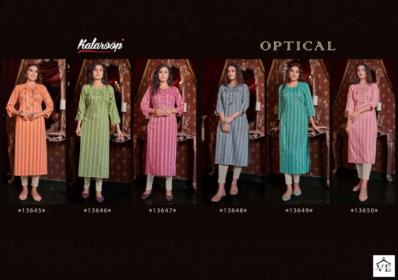 Kalaroop Optical Fancy Rayon Wholesale Kurti Catalog — Wholesale Kurtis, MPA wholesale from Surat — view 7