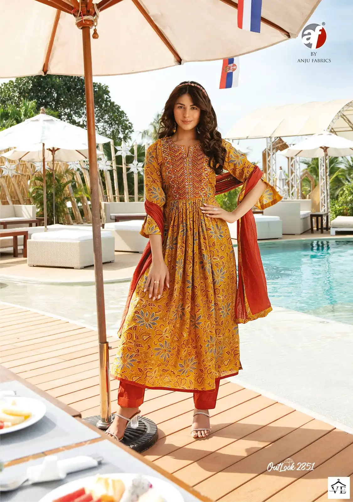 Anju Fabrics Outlook Viscose Modal Blended Wholesale Readymade Suits Catalog — Wholesale Salwar Suits, MPA wholesale from Surat - Gallery Image 8