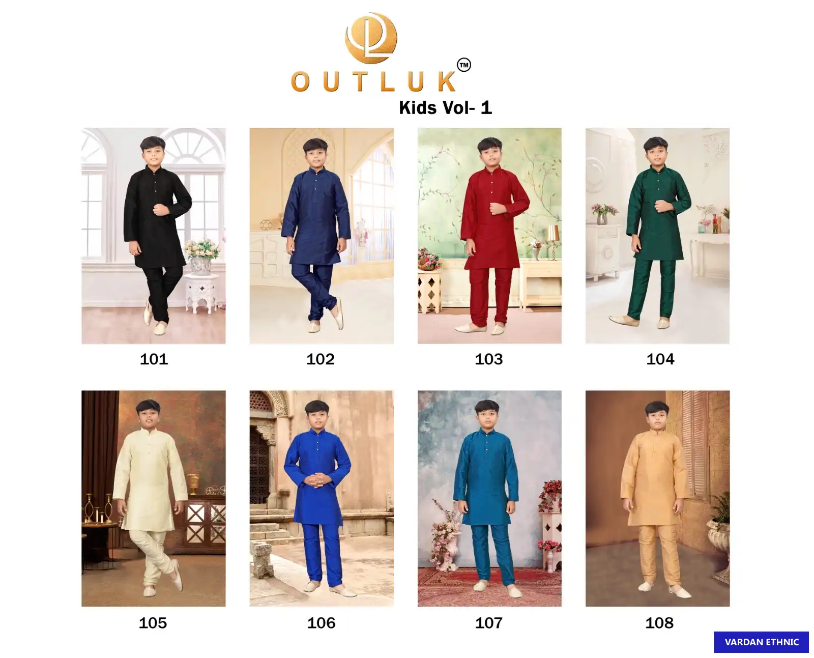 Outlook Kids Series Vol 1 Silk Wholesale Kurta Pajama Catalog — Singles, MPA wholesale from Surat — view 9