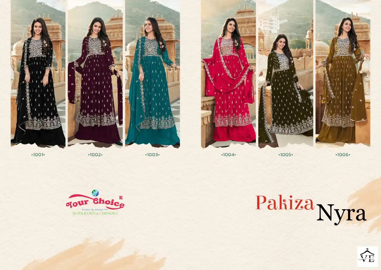 Your Choice Pakiza Blooming Georgette Wholesale Eid Collection Suit Catalog — Wholesale Salwar Suits, MPA wholesale from Surat — view 7