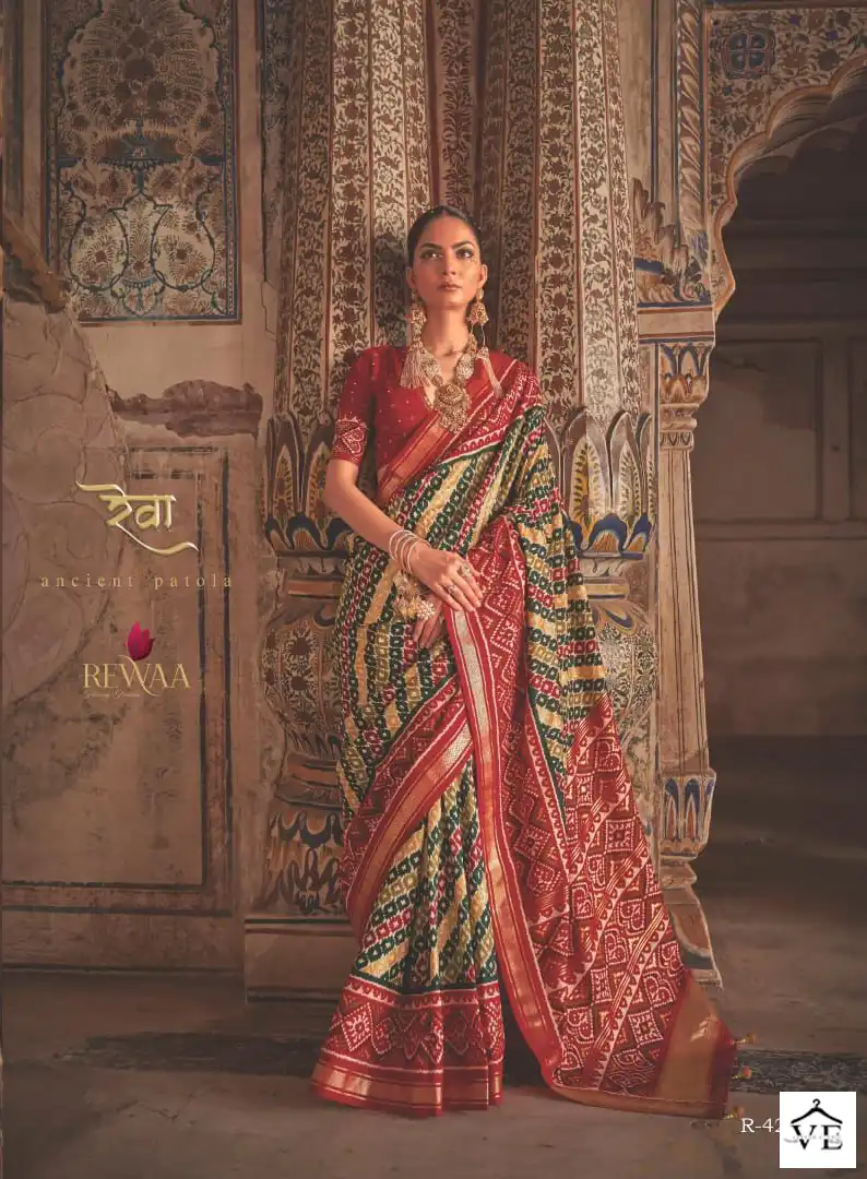 Rewaa Patrani Vol 2 Smuth Patola Silk Wholesale Saree Catalog — Wholesale Sarees, MPA wholesale from Surat - Gallery Image 5