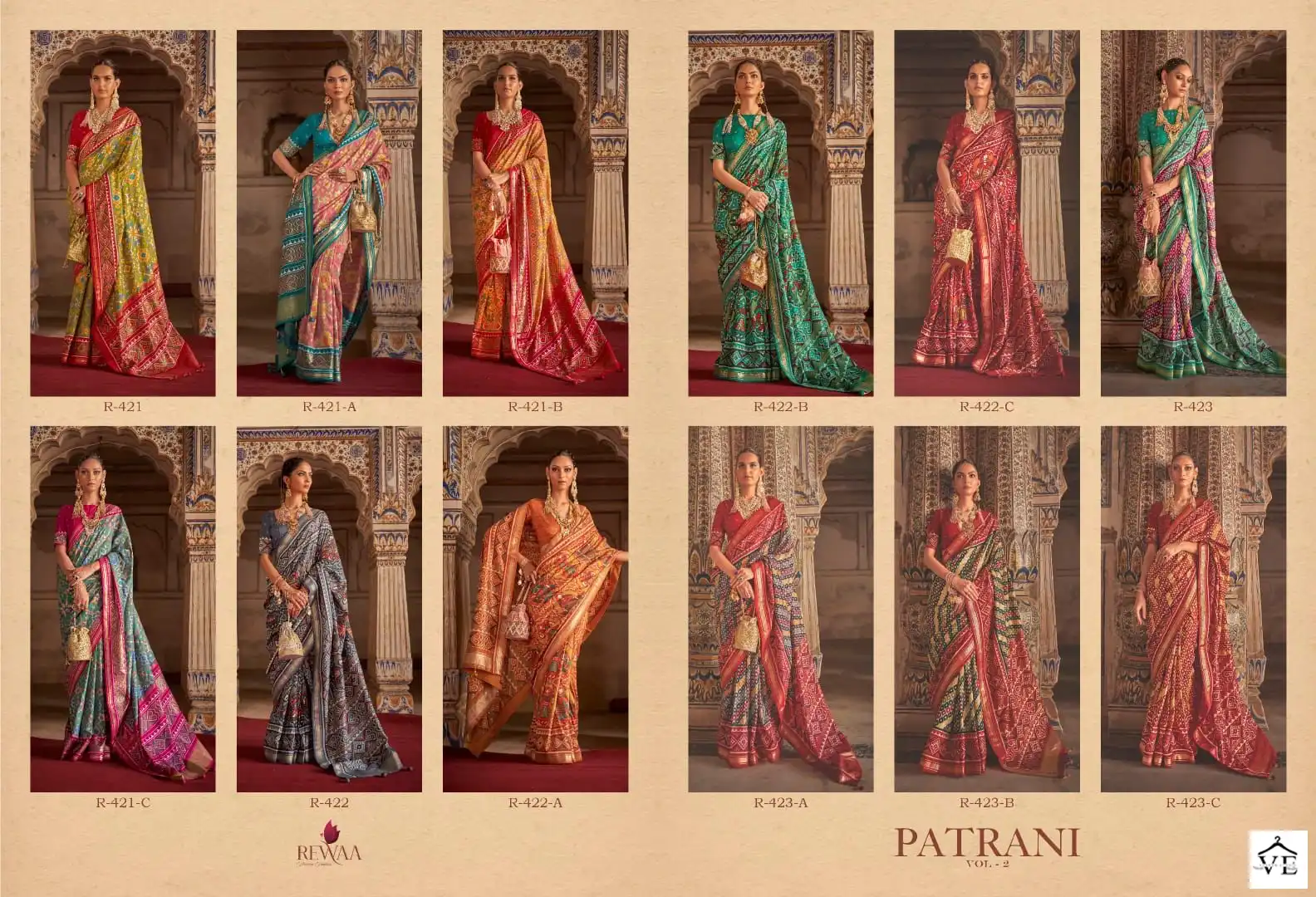 Rewaa Patrani Vol 2 Smuth Patola Silk Wholesale Saree Catalog — Wholesale Sarees, MPA wholesale from Surat — view 10