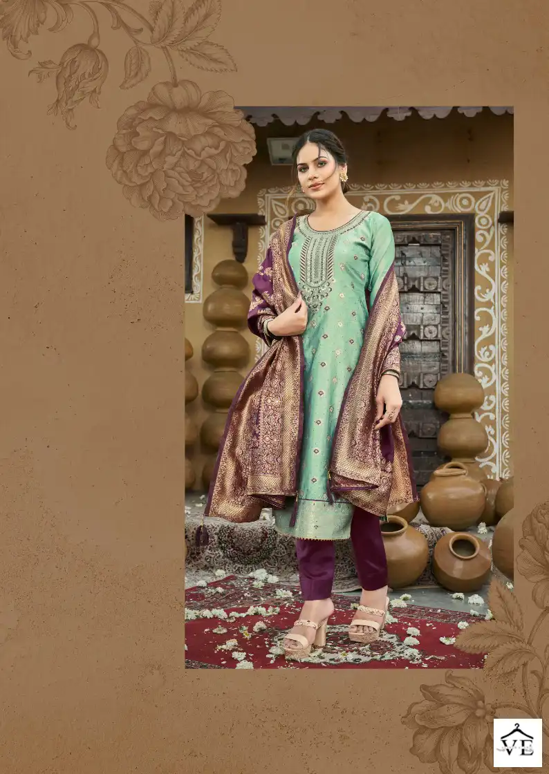 PC Banaras Vol 1 Banarasi Silk Blend Wholesale Wedding Suits Catalog — Wholesale Salwar Suits, MPA wholesale from Surat - Gallery Image 2