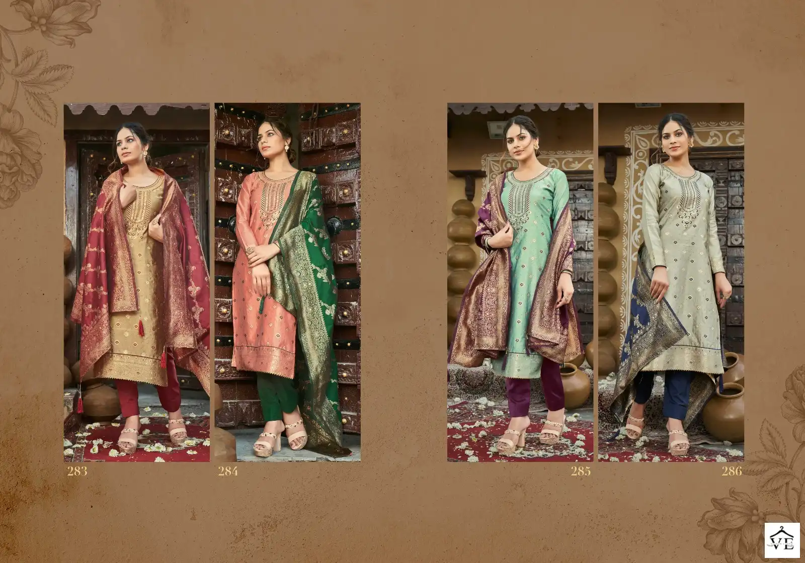 PC Banaras Vol 1 Banarasi Silk Blend Wholesale Wedding Suits Catalog — Wholesale Salwar Suits, MPA wholesale from Surat — view 5