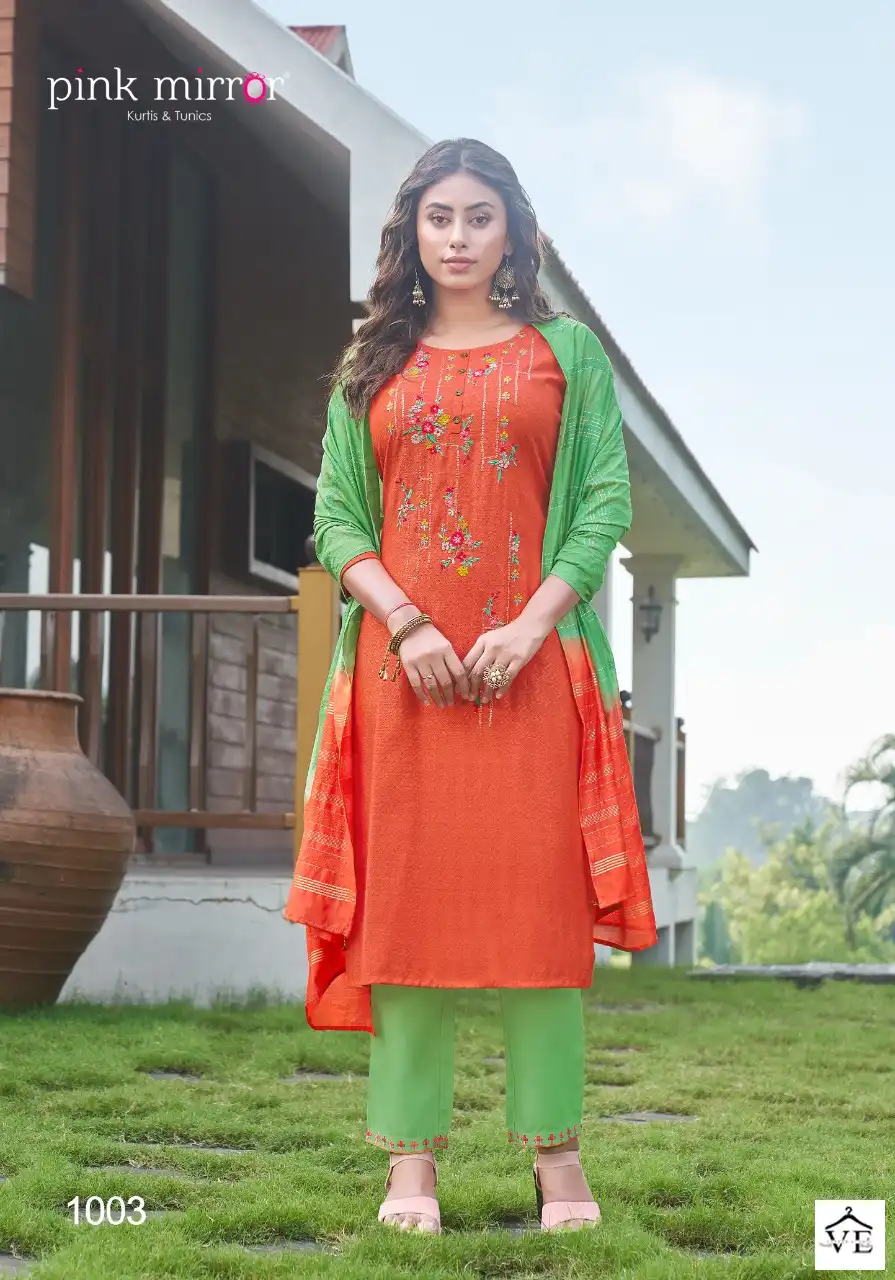 Pink Mirror Roseberry Viscose Wholesale Readymade Salwar Suit Catalog — Wholesale Salwar Suits, MPA wholesale from Surat - Gallery Image 2