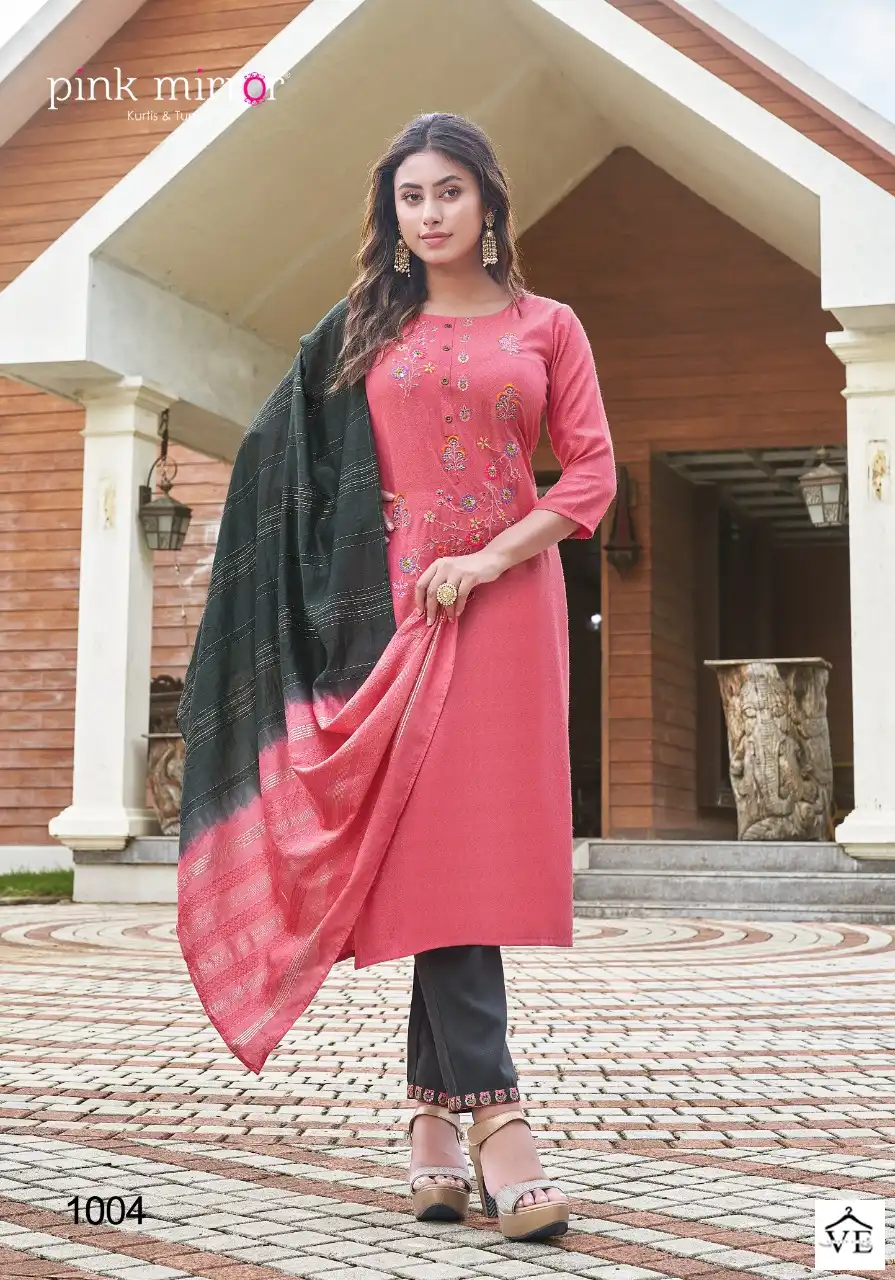 Pink Mirror Roseberry Viscose Wholesale Readymade Salwar Suit Catalog — Wholesale Salwar Suits, MPA wholesale from Surat - Gallery Image 4