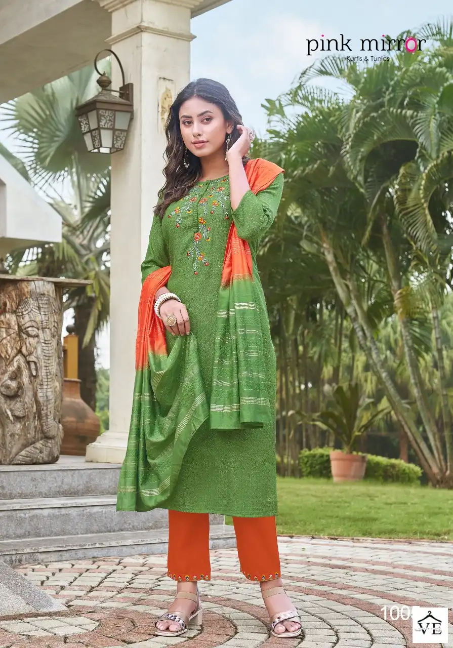 Pink Mirror Roseberry Viscose Wholesale Readymade Salwar Suit Catalog — Wholesale Salwar Suits, MPA wholesale from Surat - Gallery Image 5