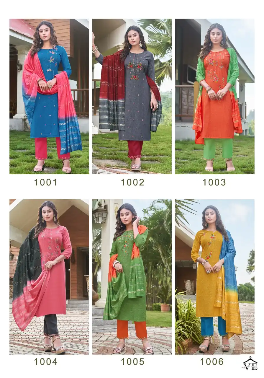Pink Mirror Roseberry Viscose Wholesale Readymade Salwar Suit Catalog — Wholesale Salwar Suits, MPA wholesale from Surat — view 7
