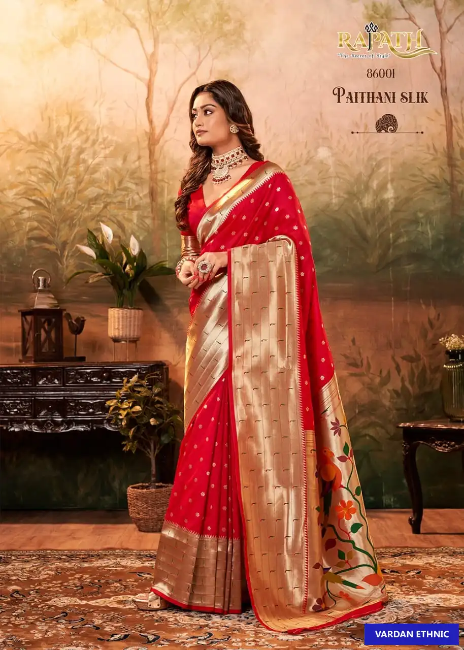 Rajyog Pavitra Paithani Pure Paithani Silk Wholesale Saree Catalog — Wholesale Sarees, MPA wholesale from Surat — view 7