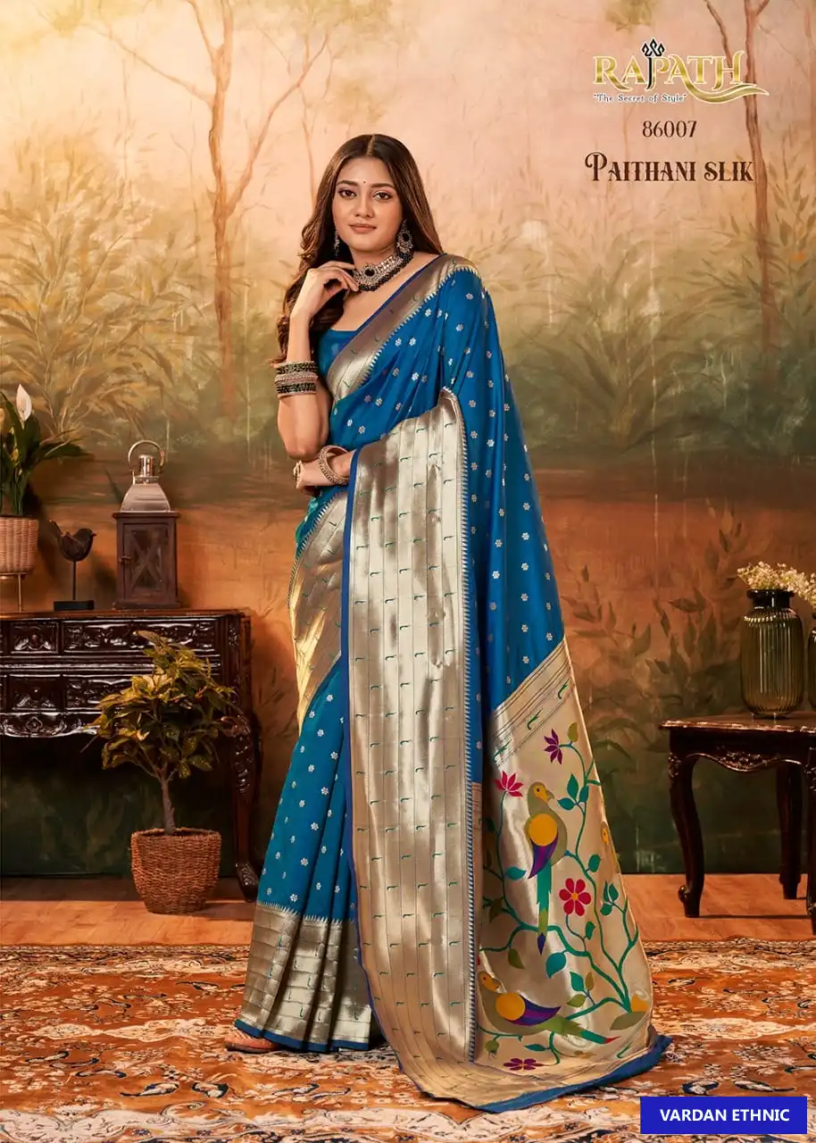 Rajyog Pavitra Paithani Pure Paithani Silk Wholesale Saree Catalog — Wholesale Sarees, MPA wholesale from Surat — view 8