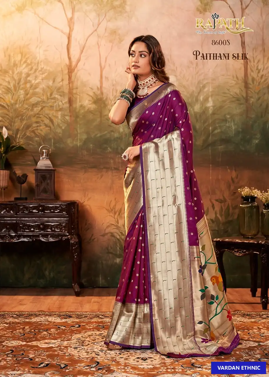 Rajyog Pavitra Paithani Pure Paithani Silk Wholesale Saree Catalog — Wholesale Sarees, MPA wholesale from Surat — view 3