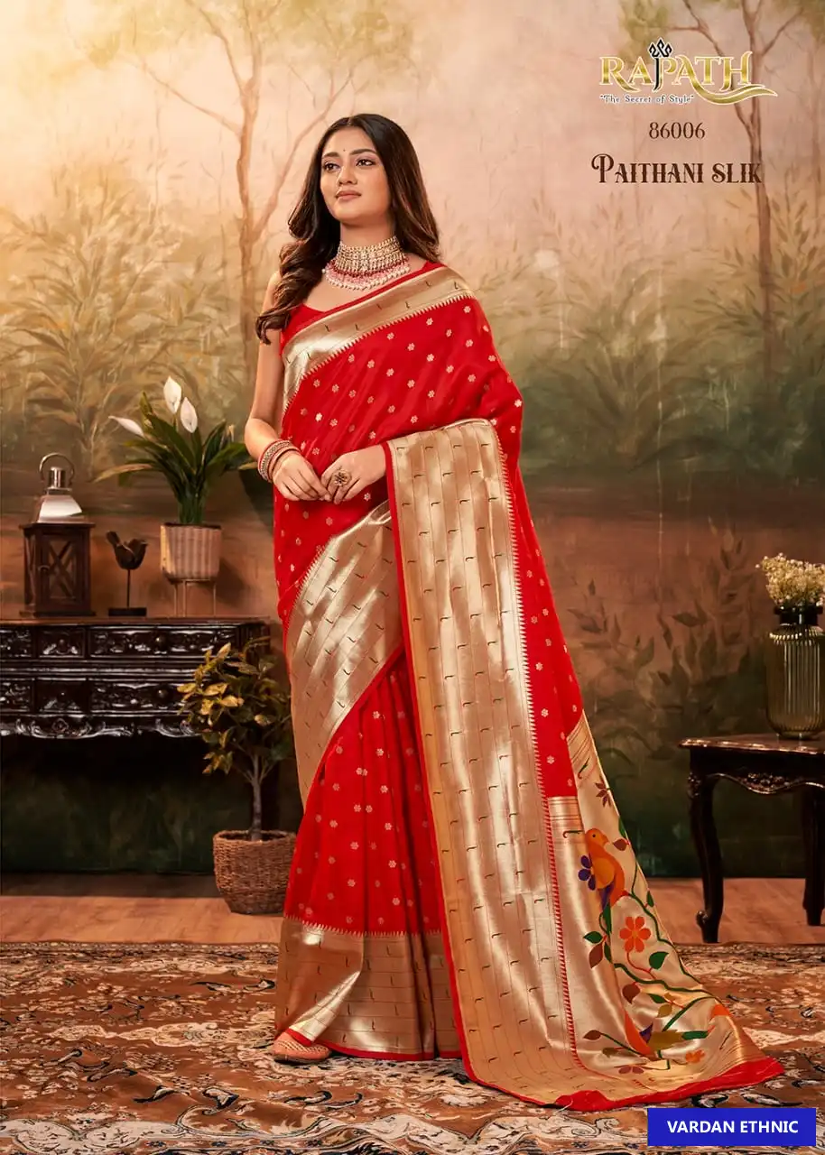 Rajyog Pavitra Paithani Pure Paithani Silk Wholesale Saree Catalog — Wholesale Sarees, MPA wholesale from Surat — view 5