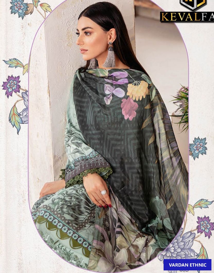 Keval Fab Qurbat Lawn Cotton Wholesale Pakistani Salwar Suit Catalog — Wholesale Salwar Suits, MPA wholesale from Surat — view 1