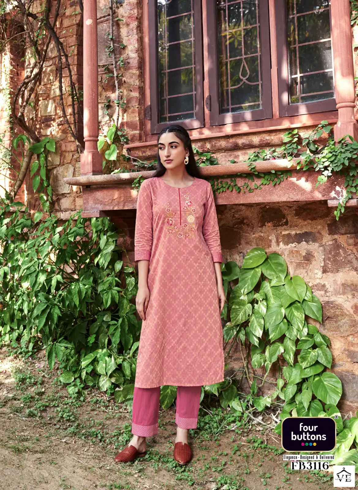 Four Buttons Raabta Pure Cotton Wholesale Kurti Pant Catalog — Wholesale Kurtis, MPA wholesale from Surat - Gallery Image 3