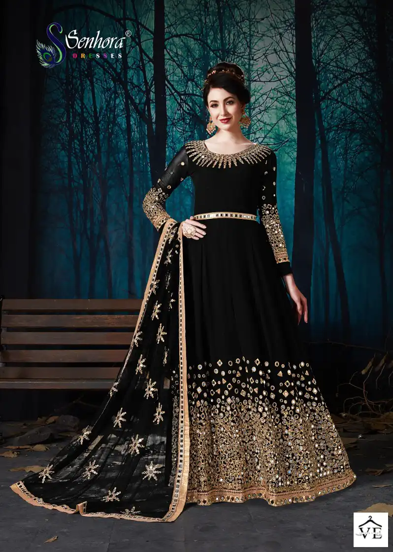 Senhora Rabaani Pure Georgette Wholesale Anarkali Salwar Suit Catalog — Wholesale Salwar Suits, MPA wholesale from Surat - Gallery Image 2