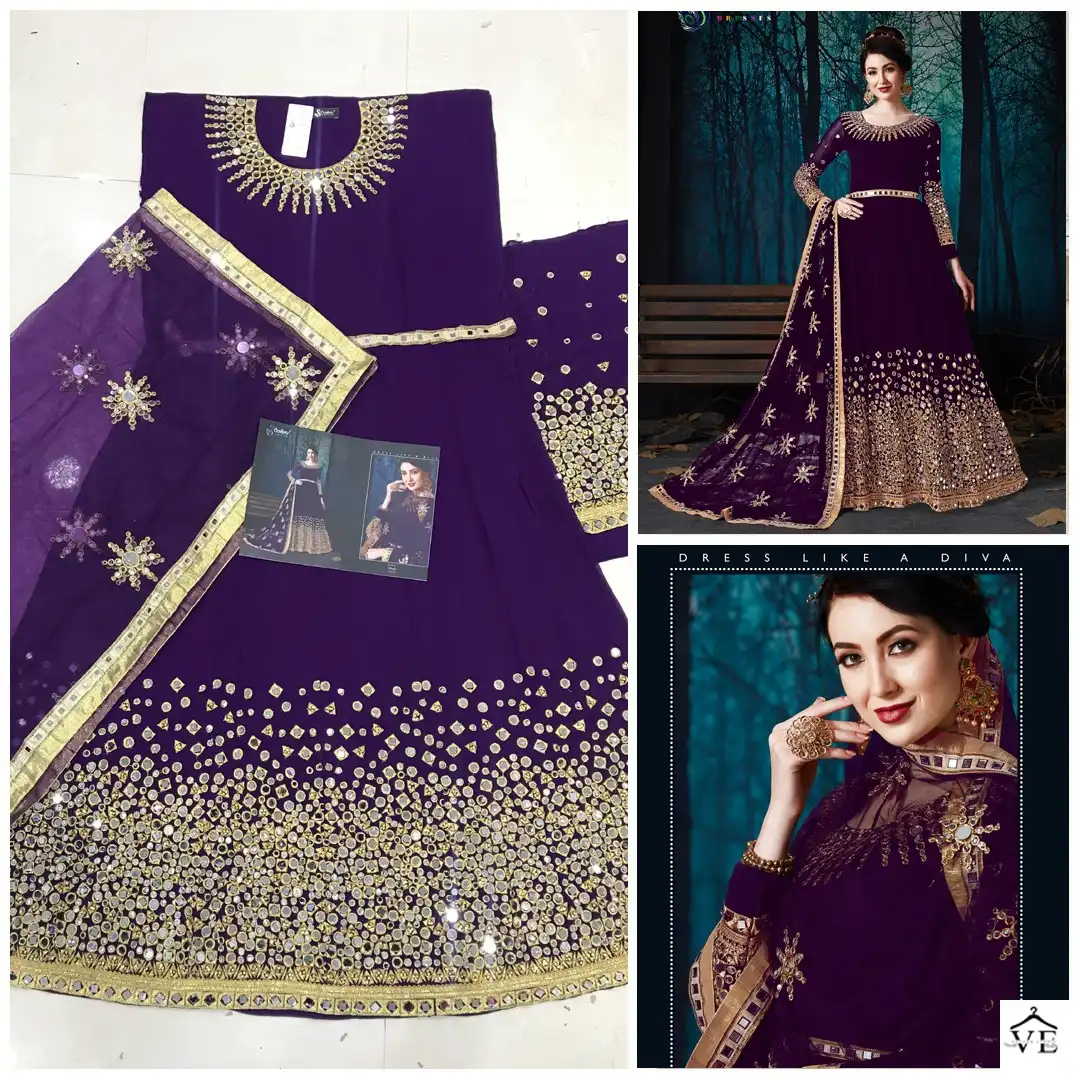 Senhora Rabaani Pure Georgette Wholesale Anarkali Salwar Suit Catalog — Wholesale Salwar Suits, MPA wholesale from Surat - Gallery Image 7