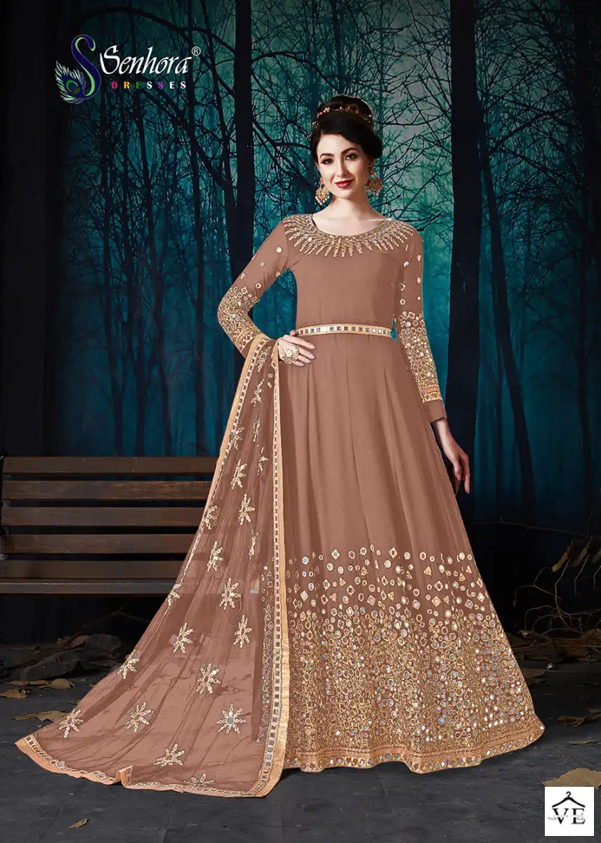 Senhora Rabaani Pure Georgette Wholesale Anarkali Salwar Suit Catalog — Wholesale Salwar Suits, MPA wholesale from Surat - Gallery Image 5