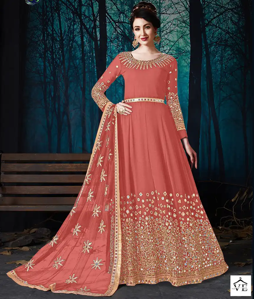 Senhora Rabaani Pure Georgette Wholesale Anarkali Salwar Suit Catalog — Wholesale Salwar Suits, MPA wholesale from Surat — view 1