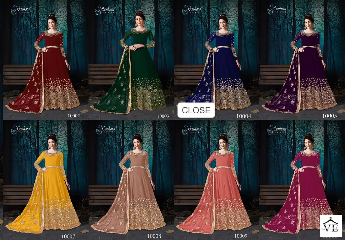 Senhora Rabaani Pure Georgette Wholesale Anarkali Salwar Suit Catalog — Wholesale Salwar Suits, MPA wholesale from Surat — view 13