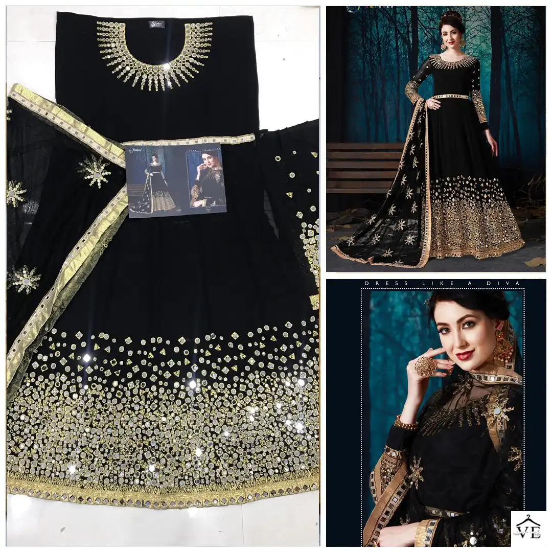 Senhora Rabaani Pure Georgette Wholesale Anarkali Salwar Suit Catalog — Wholesale Salwar Suits, MPA wholesale from Surat - Gallery Image 9