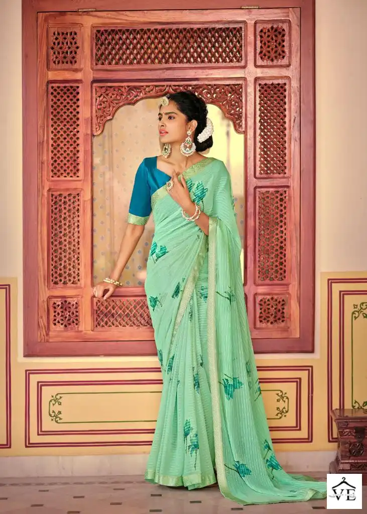 Kashvi Creation Ragini Georgette Wholesale Saree Catalog — Wholesale Sarees, Kashvi Creation wholesale from Surat - Gallery Image 2
