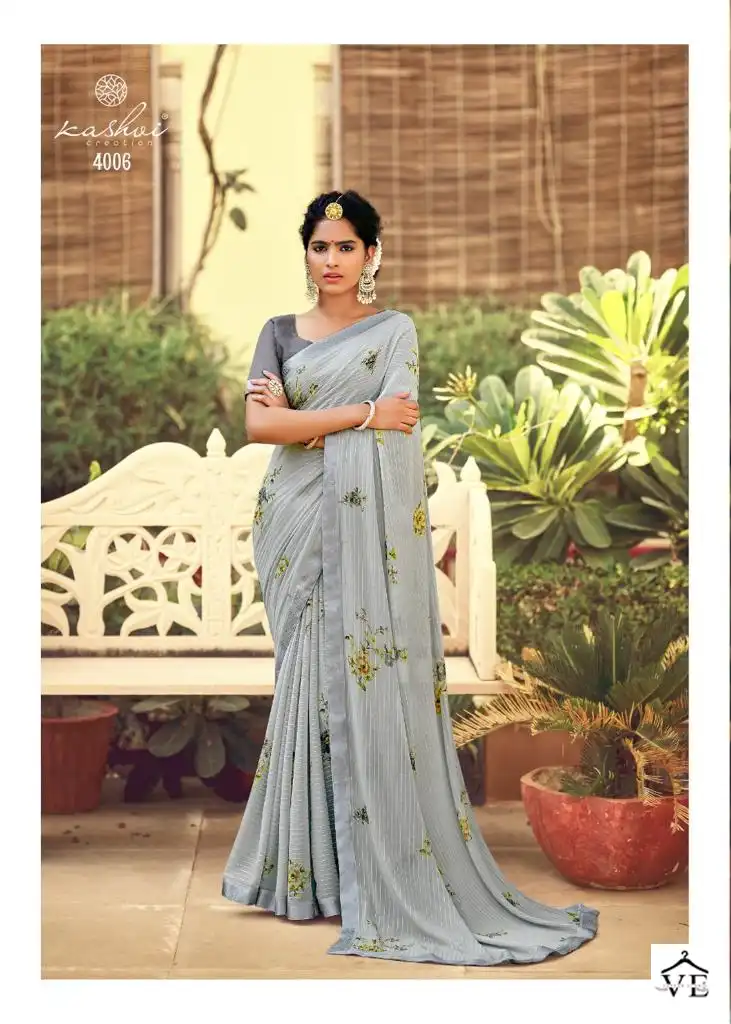 Kashvi Creation Ragini Georgette Wholesale Saree Catalog — Wholesale Sarees, Kashvi Creation wholesale from Surat - Gallery Image 3
