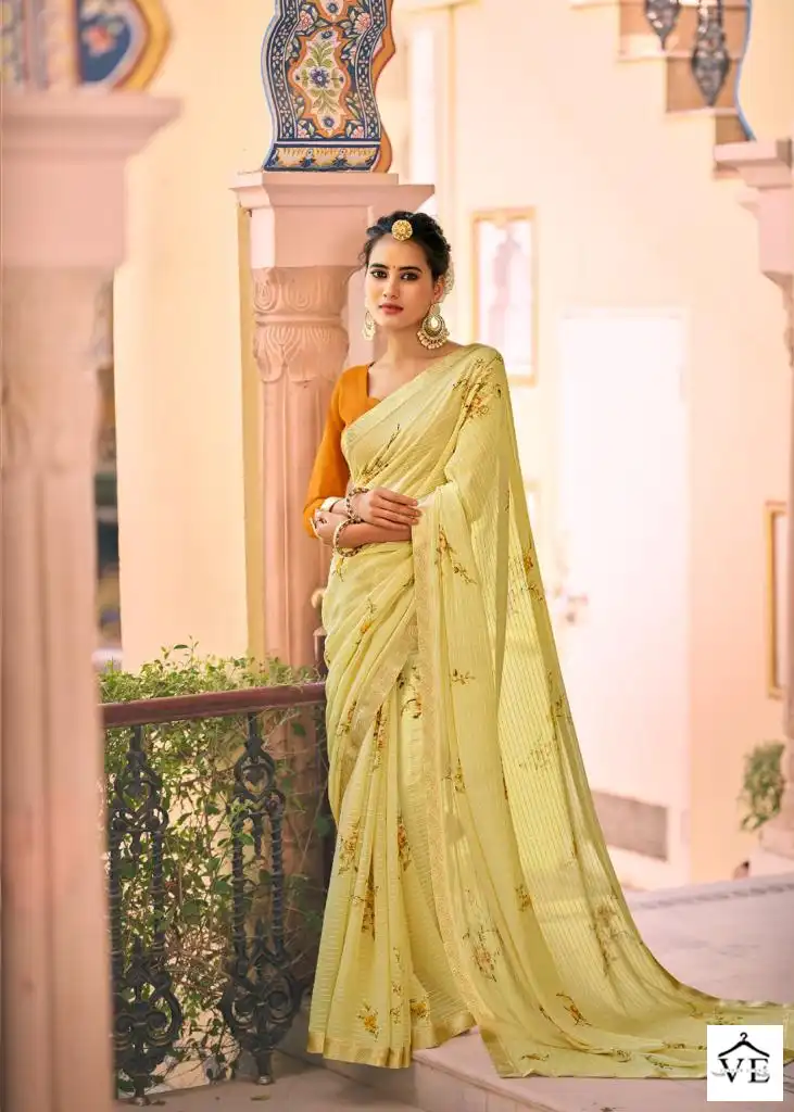 Kashvi Creation Ragini Georgette Wholesale Saree Catalog — Wholesale Sarees, Kashvi Creation wholesale from Surat - Gallery Image 8