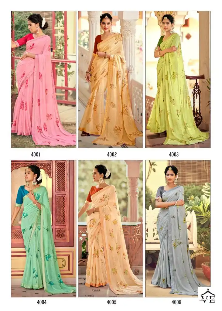 Kashvi Creation Ragini Georgette Wholesale Saree Catalog — Wholesale Sarees, Kashvi Creation wholesale from Surat - Gallery Image 10