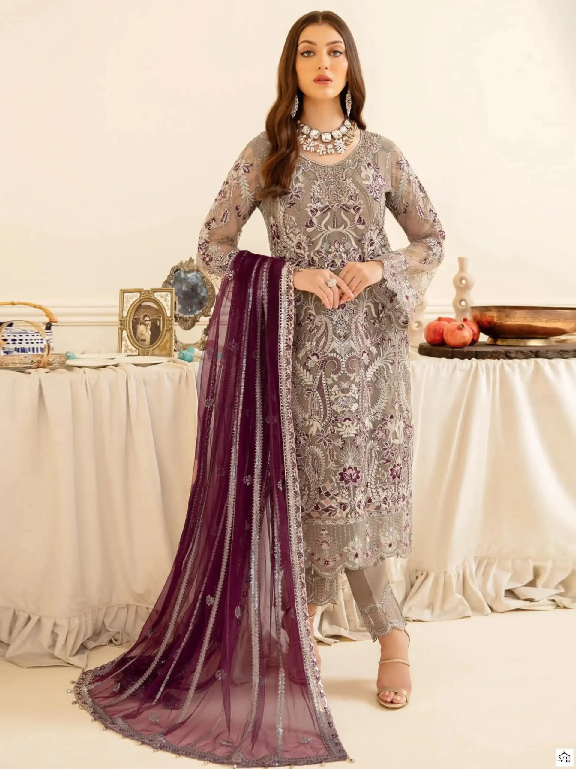 Zaha Ramsha Vol 6 Georgette Wholesale Pakistani Salwar Suit Catalog — Wholesale Salwar Suits, MPA wholesale from Surat — view 1