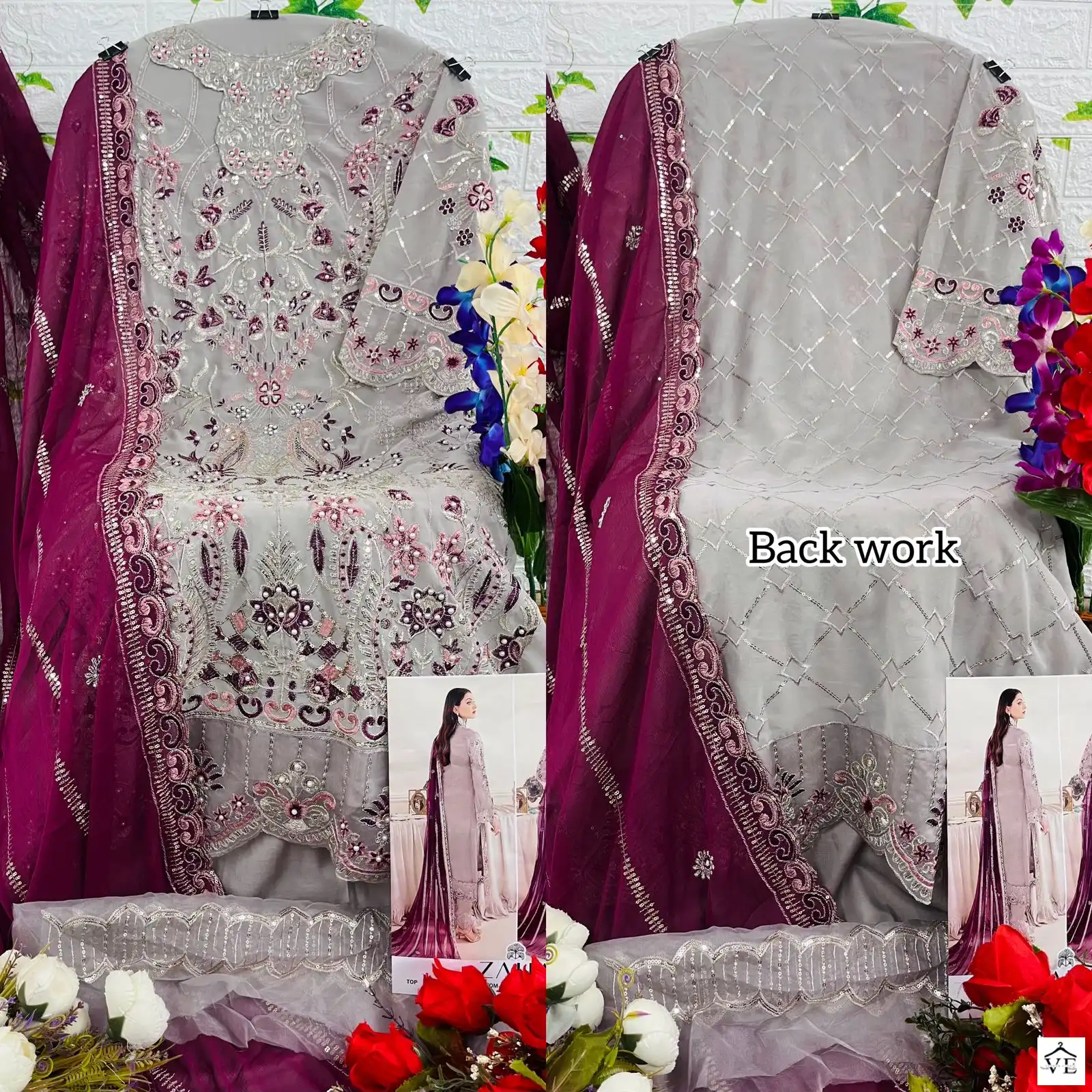 Zaha Ramsha Vol 6 Georgette Wholesale Pakistani Salwar Suit Catalog — Wholesale Salwar Suits, MPA wholesale from Surat - Gallery Image 11