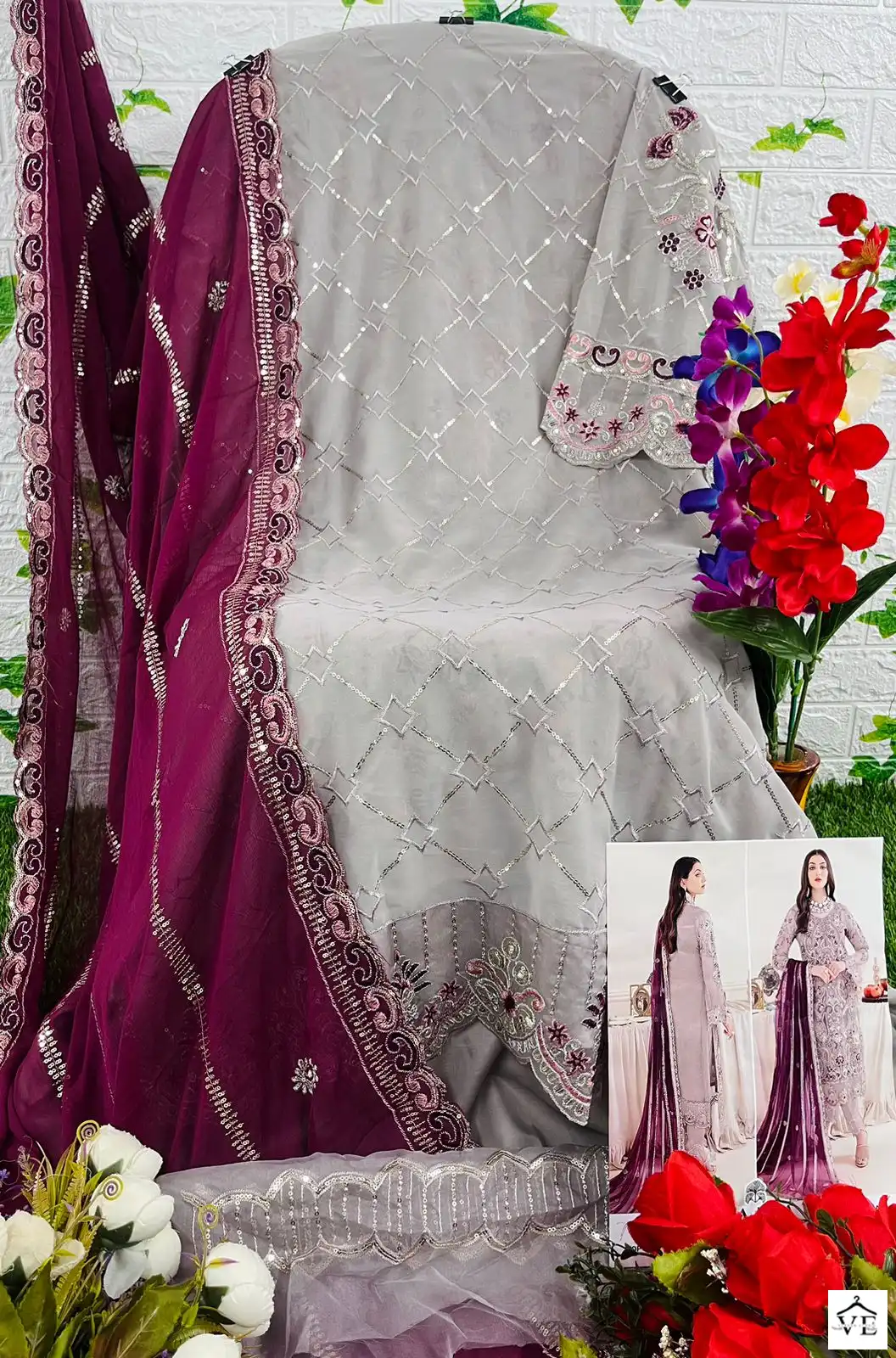 Zaha Ramsha Vol 6 Georgette Wholesale Pakistani Salwar Suit Catalog — Wholesale Salwar Suits, MPA wholesale from Surat - Gallery Image 12